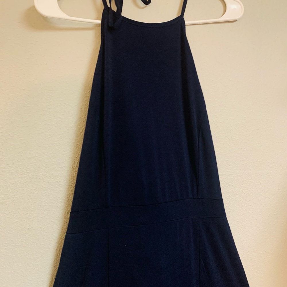 SOLD BRAND NEW blue slit backless dress!